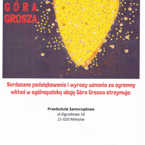 Dyplom XXII GÓRA GROSZA