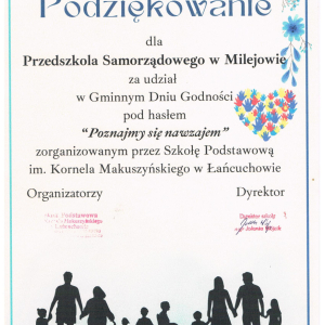 Podziękowanie 25 .04.2024r.